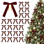 Velvet Christmas Tree Bows