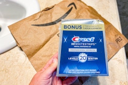 Crest 3D Whitestrips, as Low as $28.49 for Amazon Black Friday card image