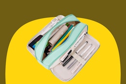3-Compartment Zip Pencil Case, Just $4.99 on Amazon card image