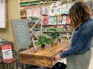 Person looking at hobby lobby display