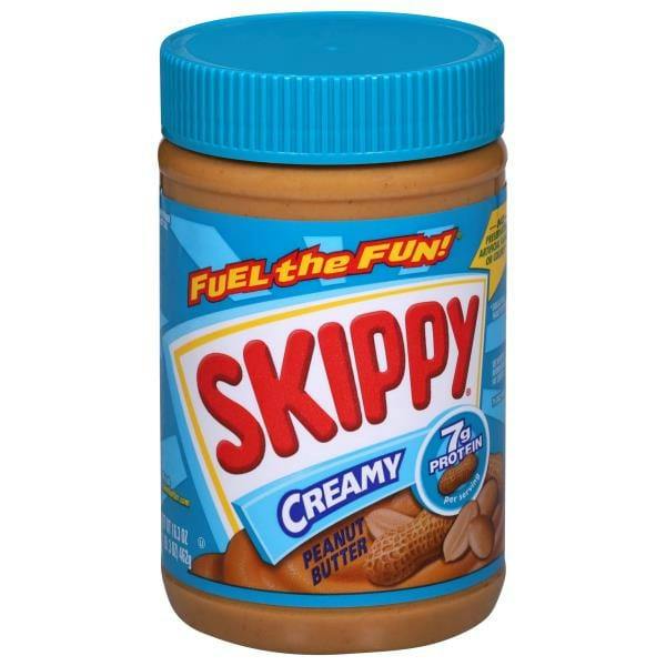 2 Skippy Creamy Peanut Butter Jars