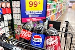 coca-cola pepsi dr pepper shopping cart