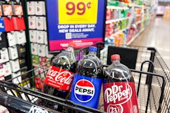 coca-cola pepsi dr pepper shopping cart