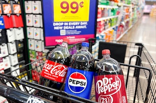 coca-cola pepsi dr pepper shopping cart