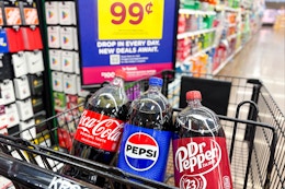 coca-cola pepsi dr pepper shopping cart