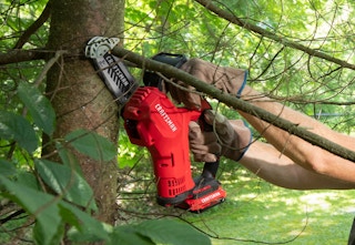 red Craftsman chain saw