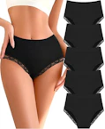 Seamless High Waisted Lace Underwear 5-Pack