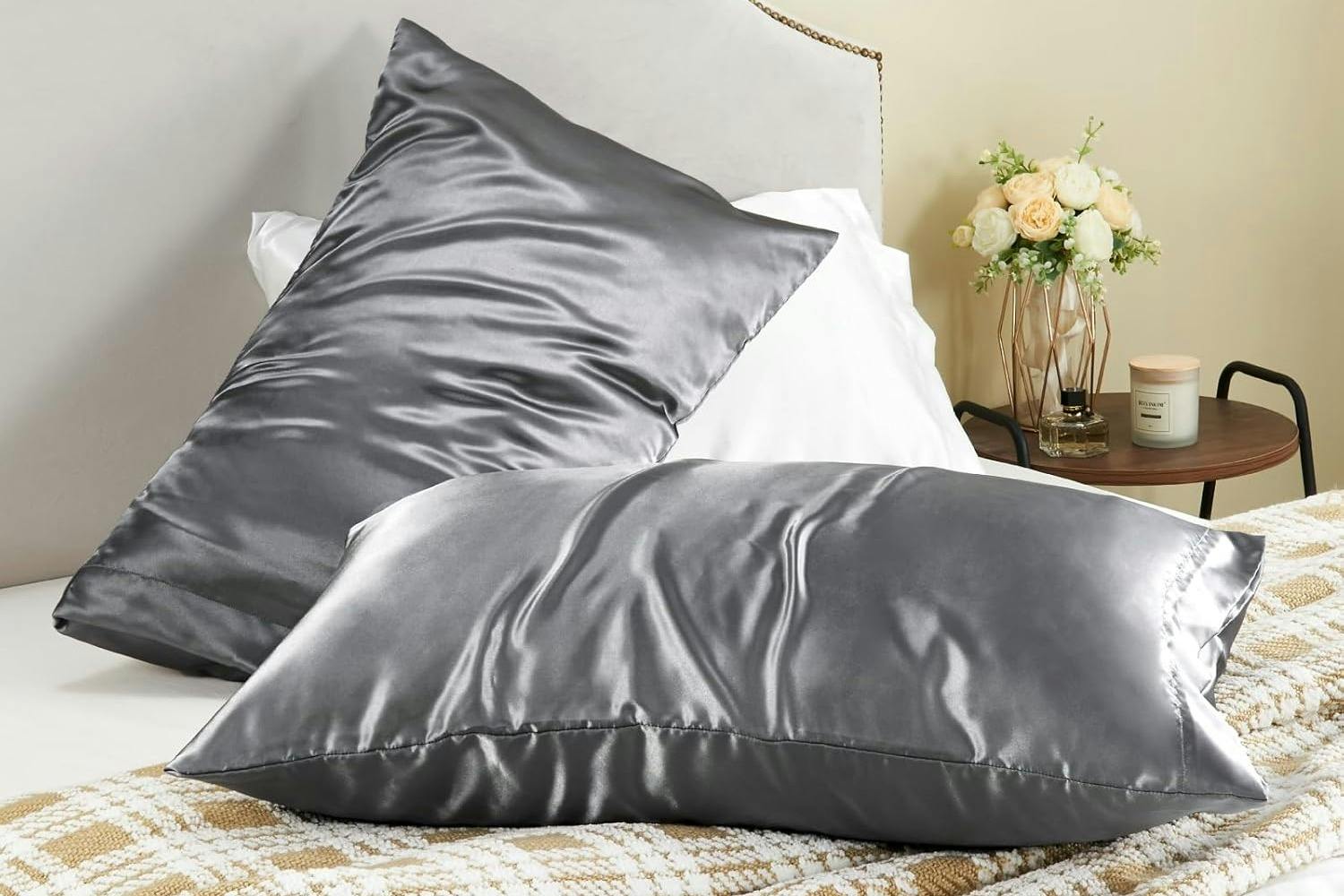 satin pillowcase set