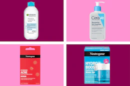 collage with neutrogena , garnier, and cerave skin care items