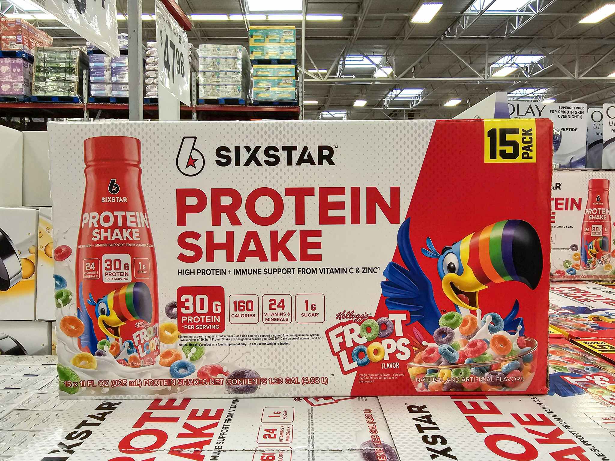 box of froot loops protein shakes