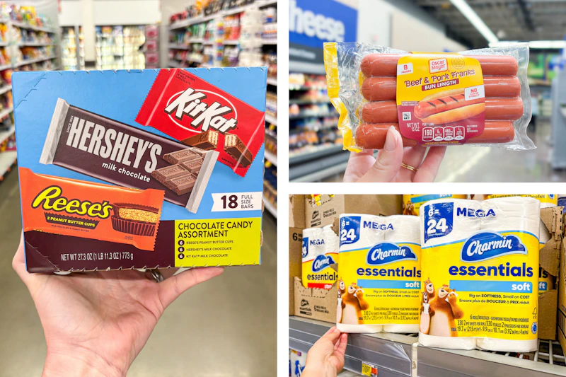 hershey's, oscar mayer, and charmin side by side walmart cash 10/20/26