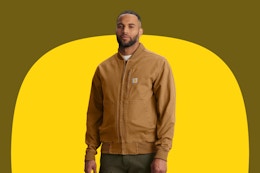 man wearing Carhartt jacket on KCL template