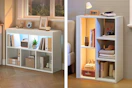 2 lifestyle images of the Pinmoco 5-cube organizer in 2 different positions (horizontal and vertical)