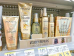 pantene hair care area shot in walgreens