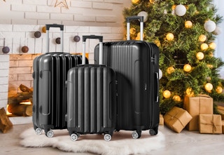 black 3-piece luggage set
