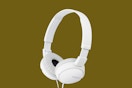 sony headphones on a plain background