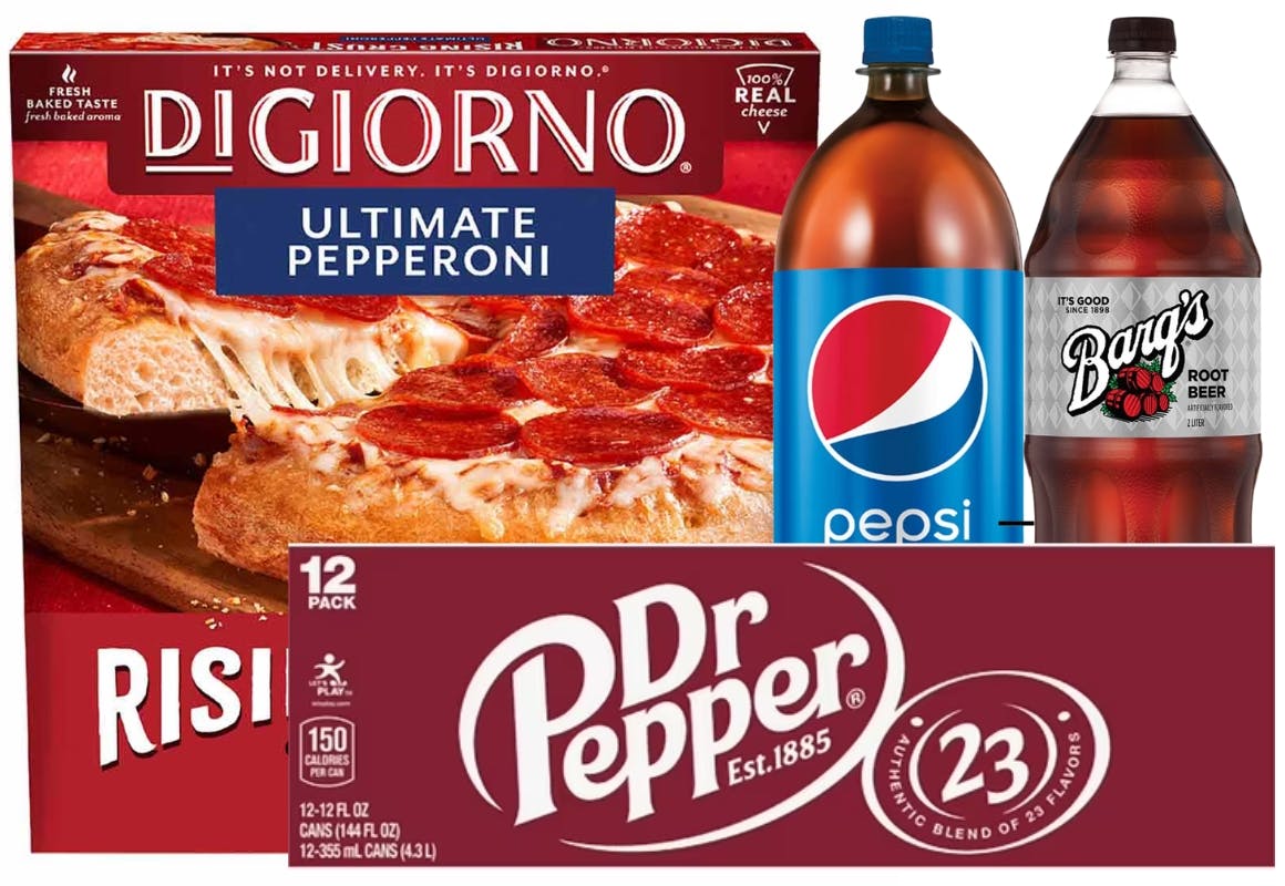 9 Pizza and Soda Items