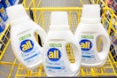 all laundry detergent in yellow shopping cart