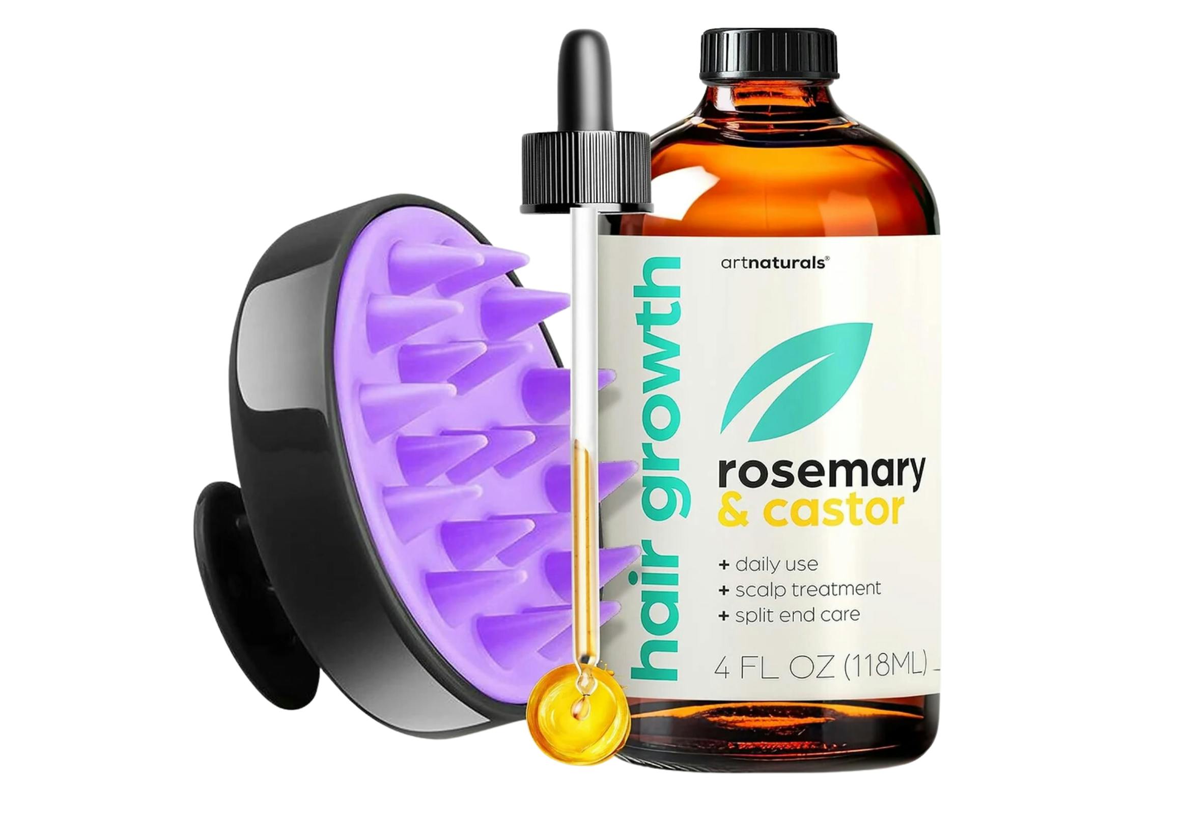 Organic Hair Growth Oil and Massager