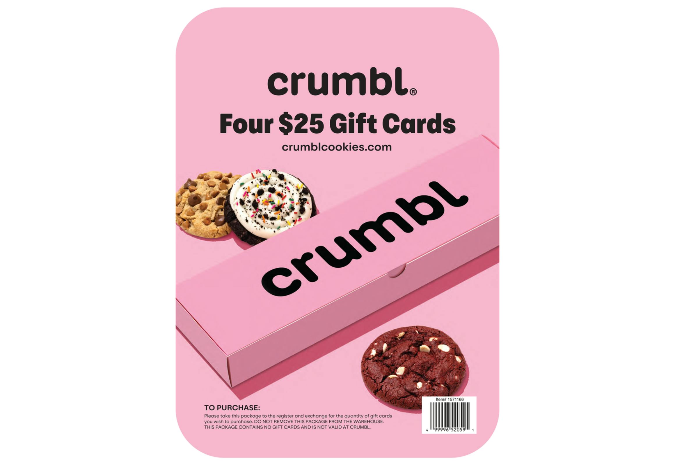 Crumbl $25 Gift Card 4-Pack