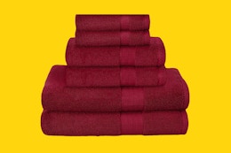 6-Piece Cotton Towel Set, Only $13 at Walmart card image