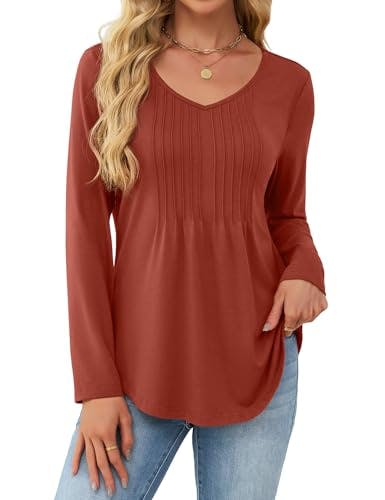 Women's V-Neck Long Sleeve Tunic