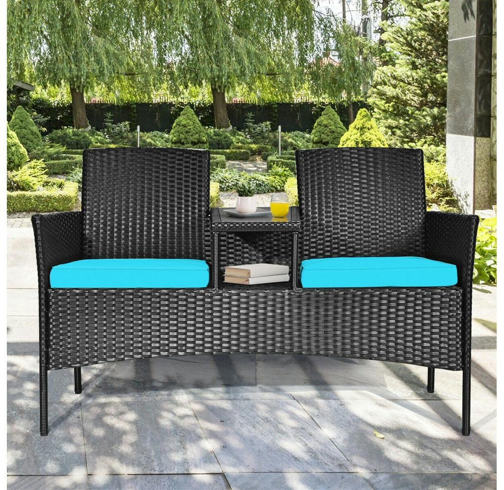 Rattan Conversation Loveseat