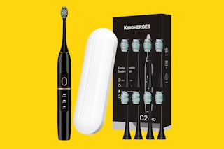 Up close of the Electric Toothbrush Set 