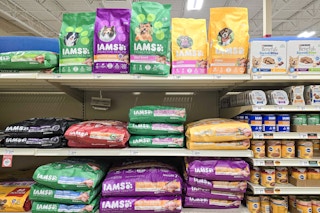display of iams dog food at petsmart