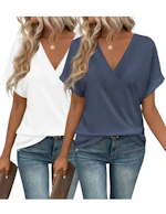 Women's V-Neck Tops 2-Pack