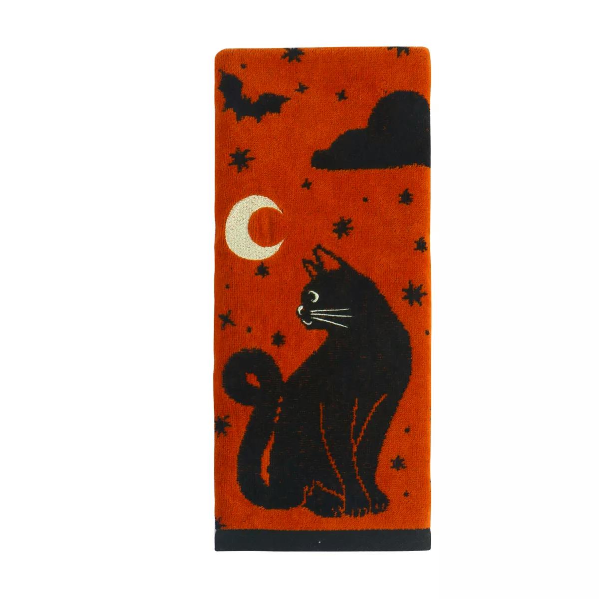 Halloween Cat Hand Towel