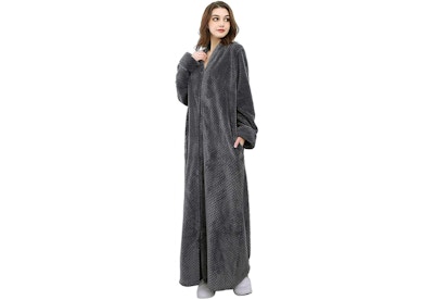 Women's Zip-Up Fleece Robe