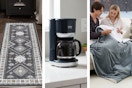 rug set, Dash coffee maker, electric blanket