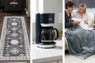 rug set, Dash coffee maker, electric blanket