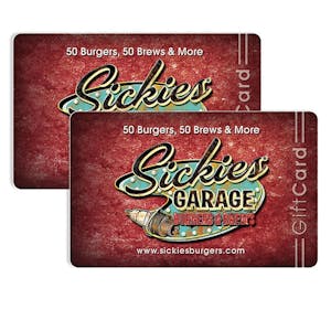 Sickies Garage $25 Gift Card 2-Pack