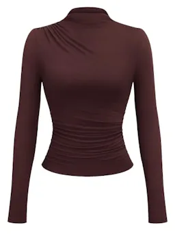 KIRUNDO Women's Mock Neck Top