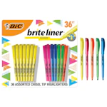 BIC Brite Liner Highlighters 36-Pack