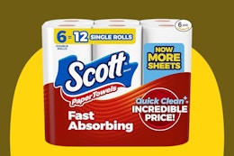 Get a 6-Pack of Scott Paper Towels for Less Than $6 on Amazon card image