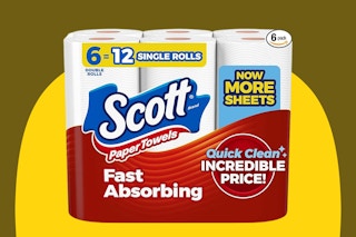 Scott Paper Towels, Choose-A-Sheet, 6 Double Rolls = 12 Regular Rolls (108 Sheets Per Roll)