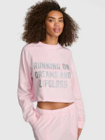 Pink x Elle Cropped Crew Sweatshirt