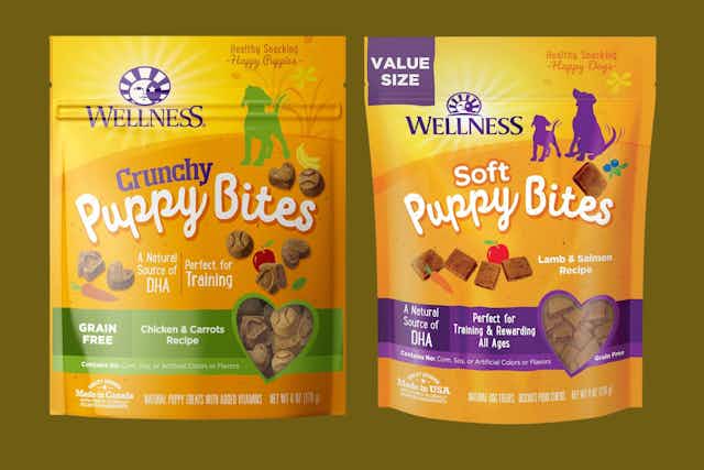 Wellness Puppy Treats, as Low as $3.56 on Amazon card image
