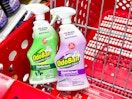 2 odoban disinfectant sprays sitting in a target cart