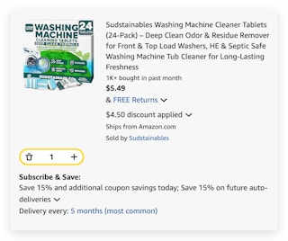 Sudstainables Washing Machine Cleaner Tablets