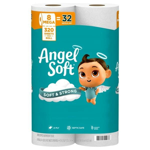 2 Angel Soft Toilet Paper Packs