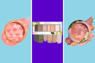 Three Physicans Formula makeup items: Strawberry Blush, Butter Blush, and Butter Eyeshadow