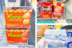 ice cream water chips collage