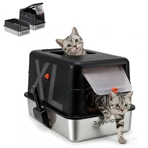 Stainless Steel Litter Box with Lid