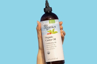 Hand Holding Sky Organics Organic Castor Oil