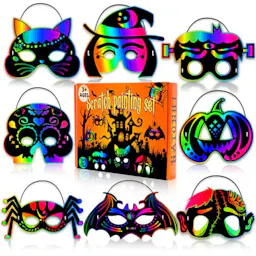 Halloween Scratch Art Mask Kit