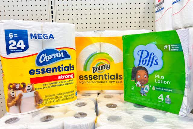 Charmin, Bounty, and Puffs Products, Just $3.99 per Pack at Walgreens card image
